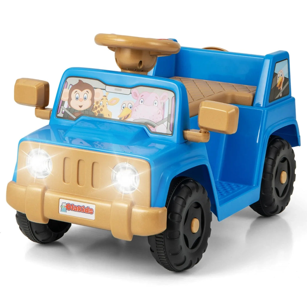 Auto elettrica per bambini 66 x 42 x 40 cm 1-2 ore di gioco design moderno plastica blu 20_0018608