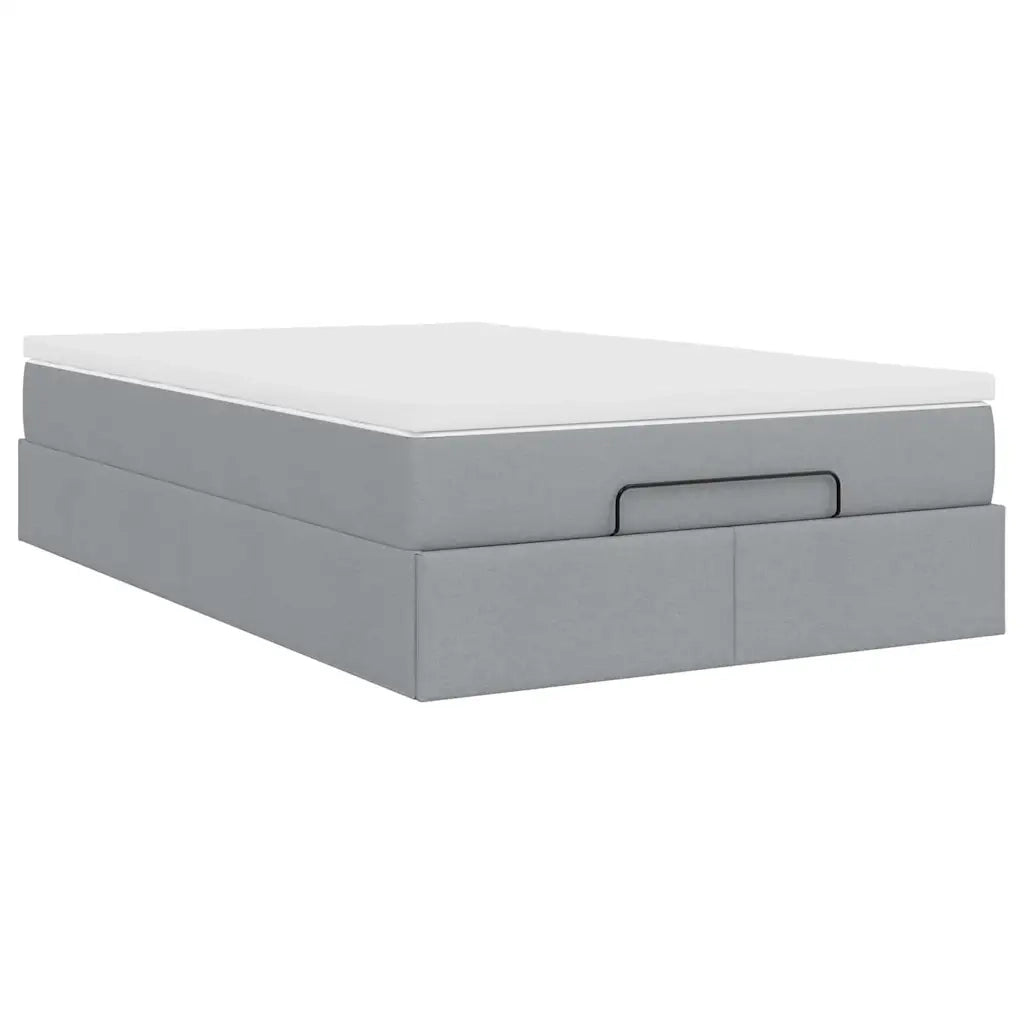 Struttura Letto Pouf con Materasso 120x190 cm in Tessuto 3311092