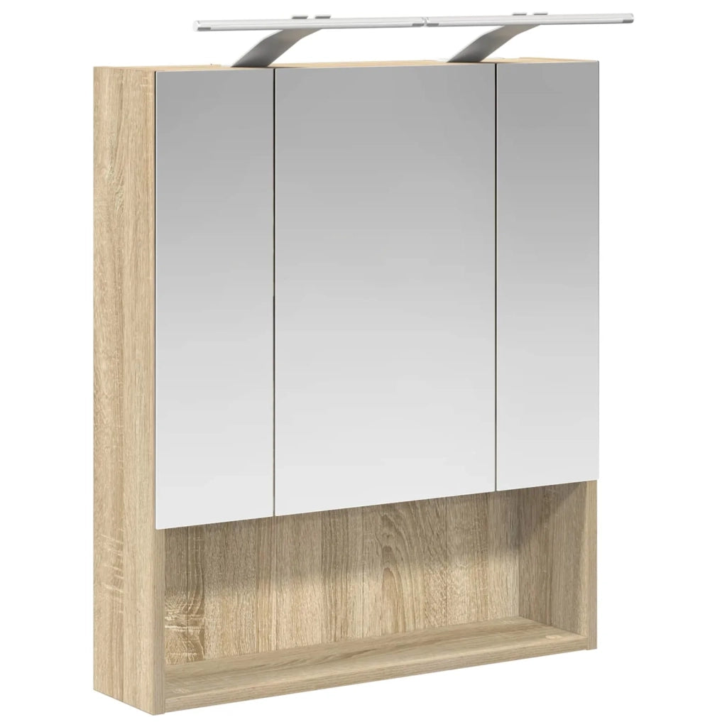 Mobiletto per specchio da bagno Rovere Sonoma 60 x 14.5 x 70 cm