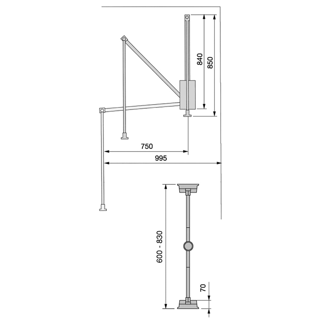 Appendiabiti Saliscendi per Armadio 60-83 cm Max 12Kg in Acciaio Emuca Cromo