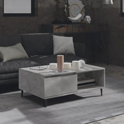 Tavolino da Salotto Grigio Cemento 90x60x35cm Legno Multistrato 806008
