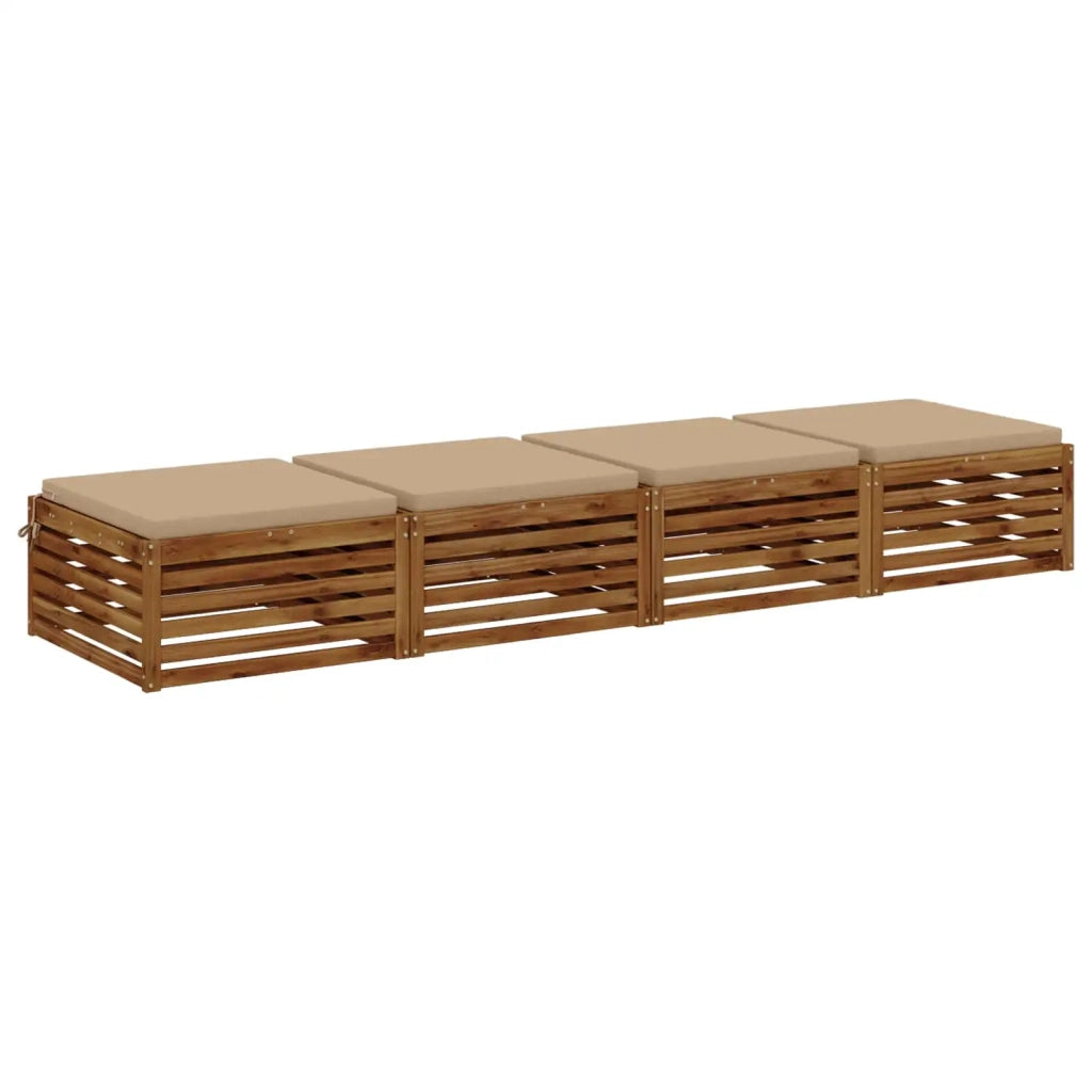 Cuscini per Sedia in 4 Pezzi SOEST 4 pz 100% Poliestere Sabbia 944652
