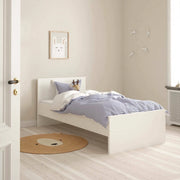 Letto singolo Assar, Sommier per camera da letto, Giroletto per stanza, Struttura porta materasso, 197x96 h80 cm, Bianco