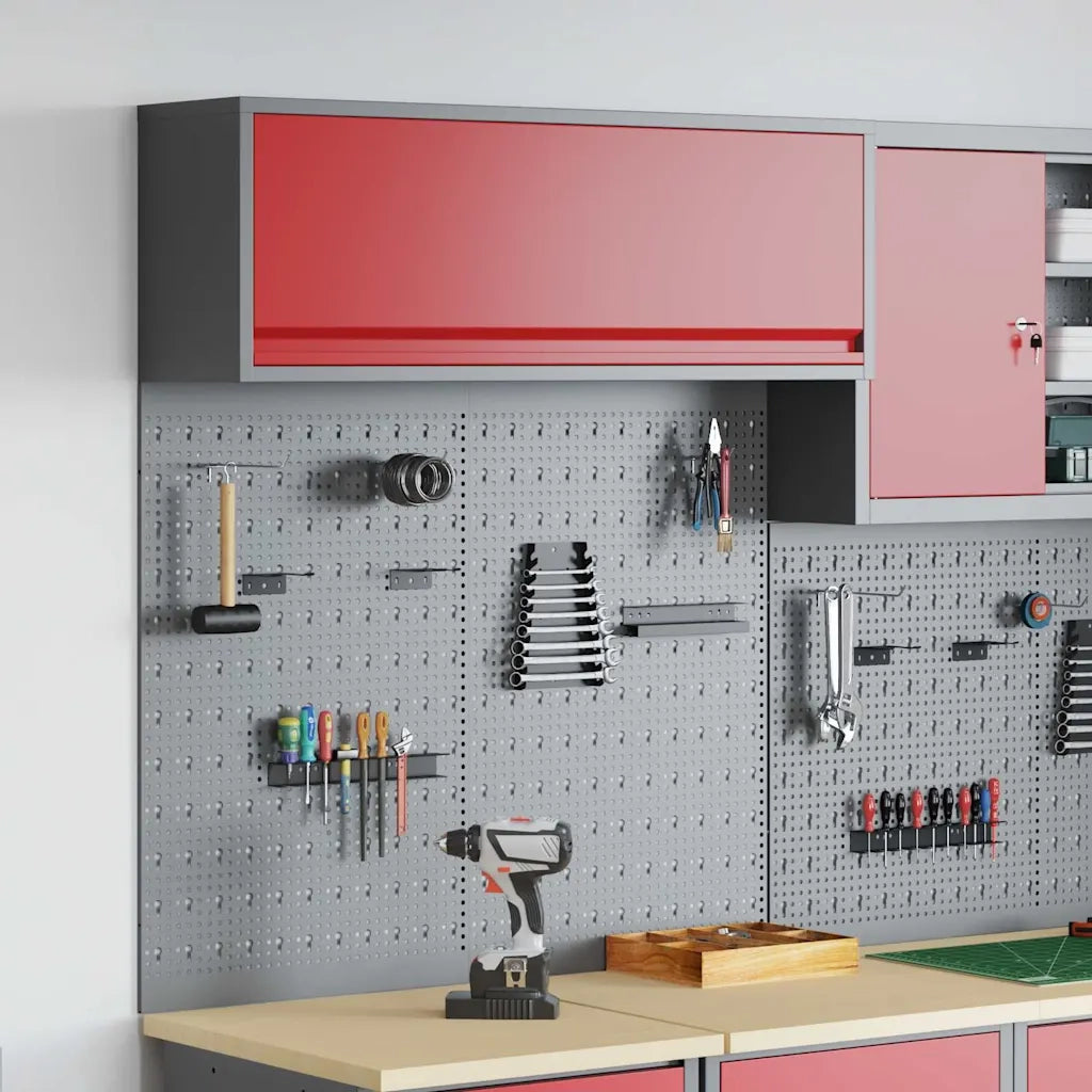 Set di armadi per attrezzi con lo scaffale 3 pz Rosso CFW7248861