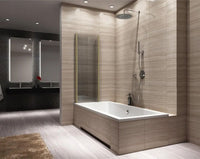 Schermo Vasca Pieghevole Rea Agat-2 100 Brush Gold