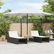 Ombrellone Giardino-Ombrello da Balcone con Palo in Acciaio Bianco 388x388x248 cm