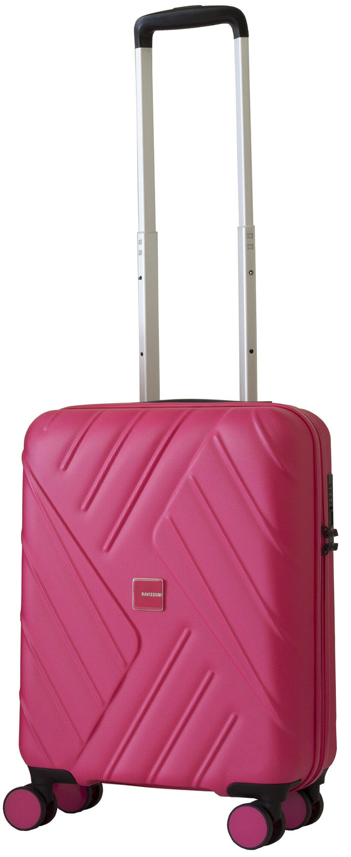 Trolley Valigia Bagaglio a Mano Rigida in ABS 4 Ruote TSA Ravizzoni Mojito Fucsia