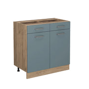 Vicco Mobiletto base per cucina Grigio-blu 80 cm senza piano di lavoro