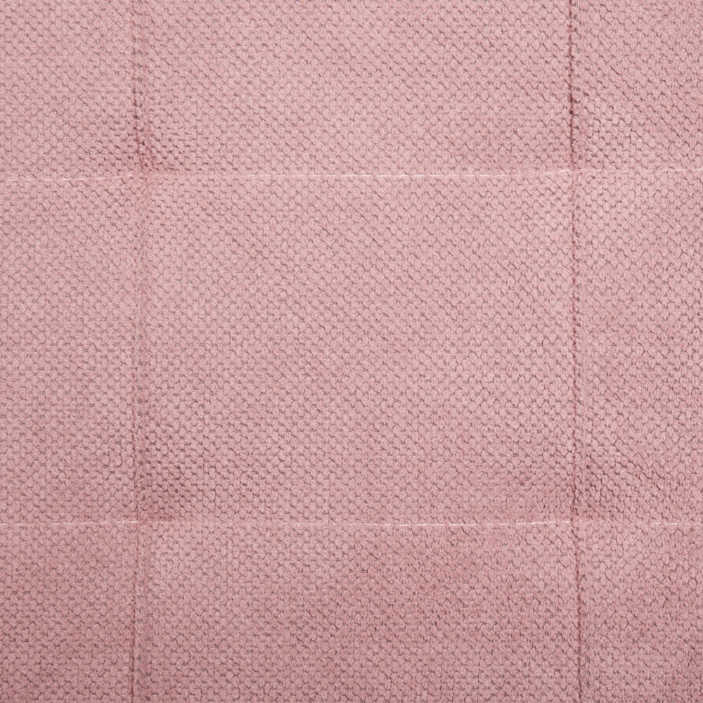 Ottomana Rosa 100 x 42 x 40 cm in tessuto poliestere Poggiapiedi imbottito Soggiorno Stile Moderno