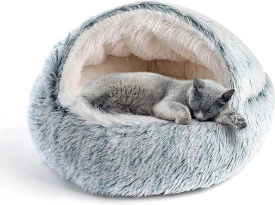 Cuscino per gatti e piccoli cani in piuma di fagiano, 50 cm, cappezza in piuma di fagiano, donut morbido, letto per gatti e piccoli cani, tessuto morbido per interni, 50 cm.