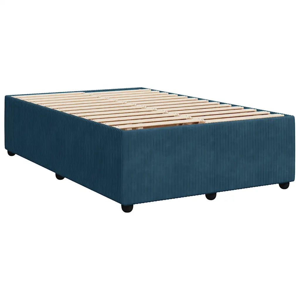 Giroletto a Molle con Materasso Blu 120x190 cm in Velluto