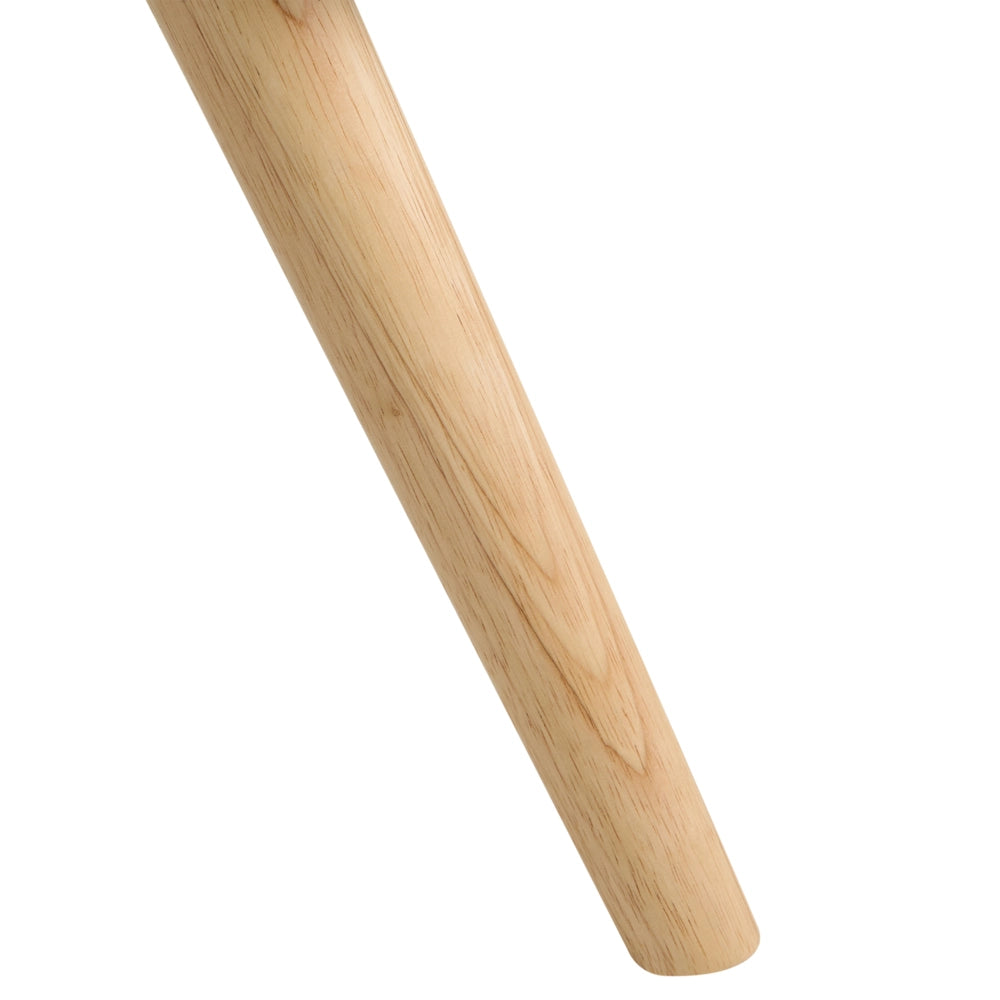 Poltrona in tessuto beige chiaro in stile retrò Rivestimento idrorepellente Gambe in legno di gomma con braccioli