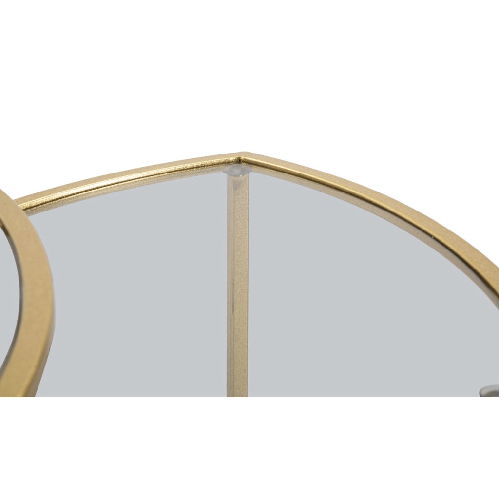 Set di Tavolini VKH553, Oro, Metallo, 60x60x50 cm