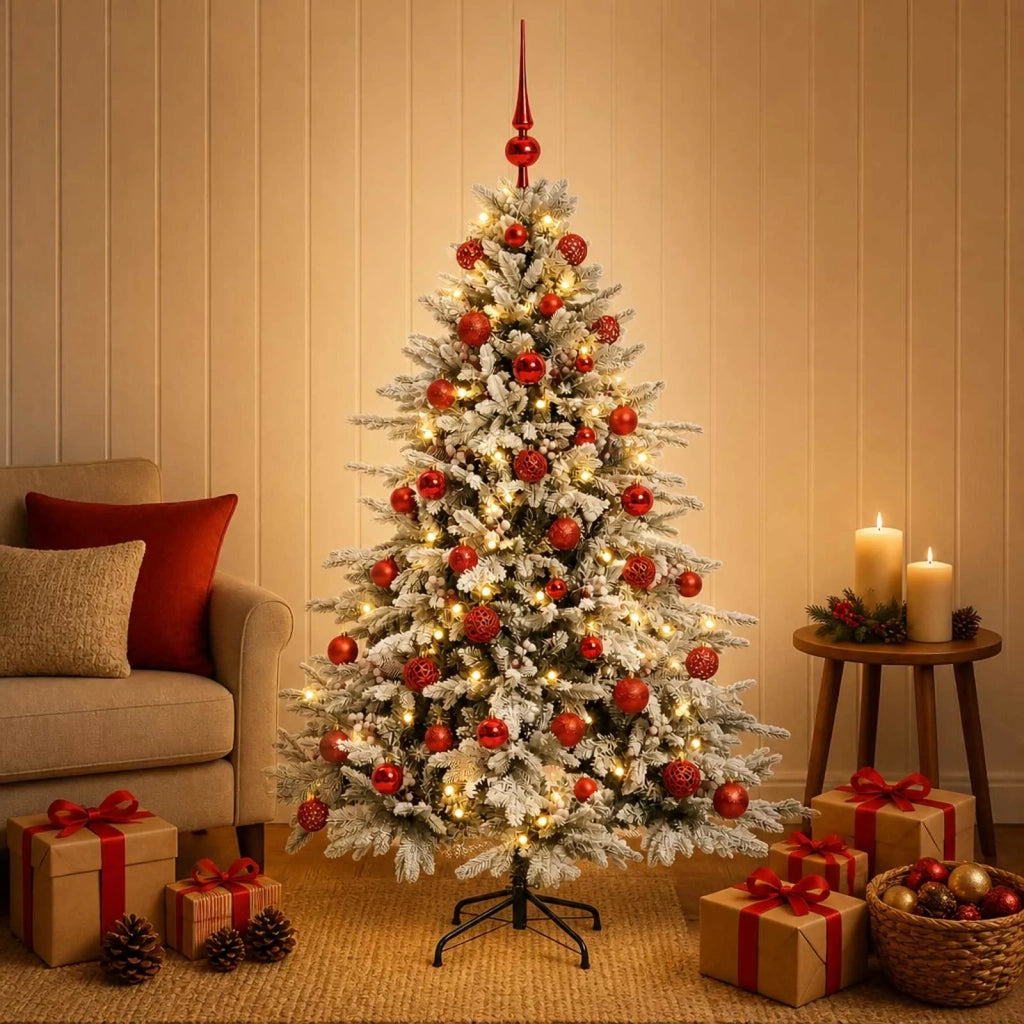 Albero di Natale artificiale con palline 150 cm 150 LED 3465872