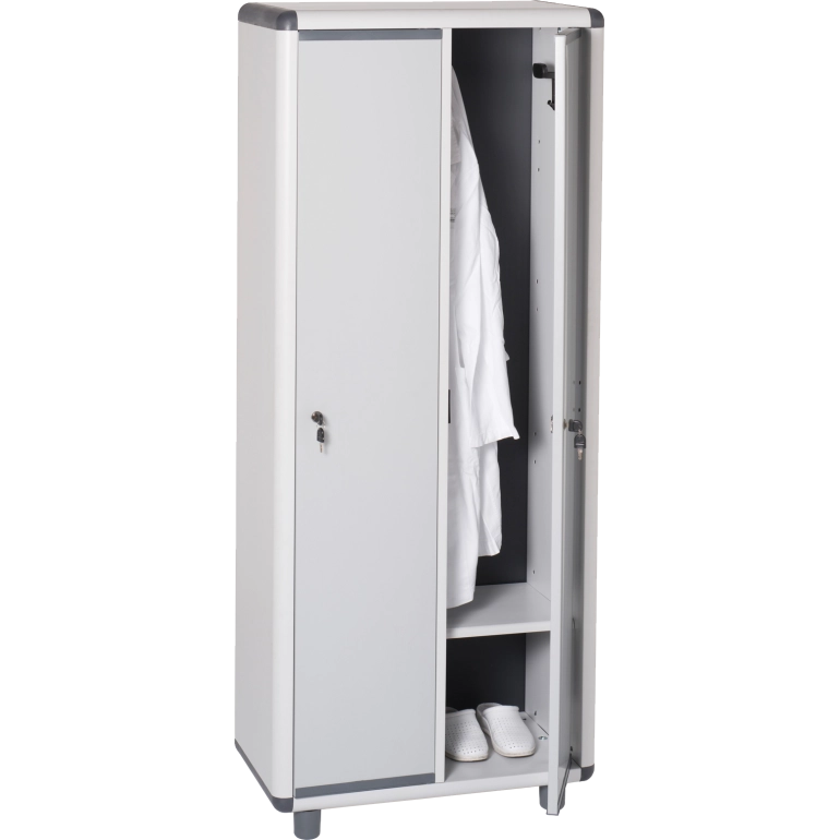 Armadio EASY spogliatoio grigio in resina 72x39x175h cm 2 Ante con serratura e chiave