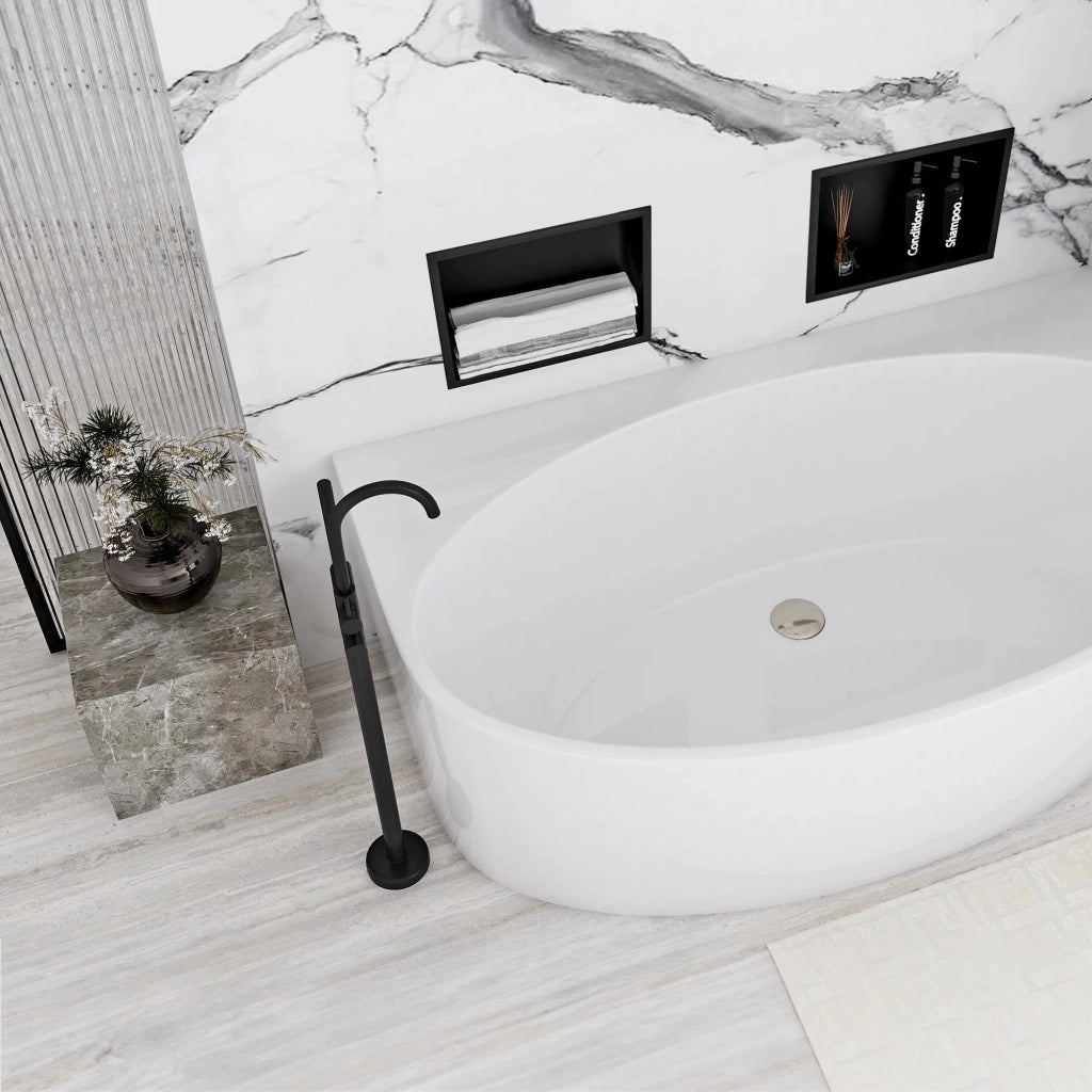 Mensola Bagno 30x30 Black Mat