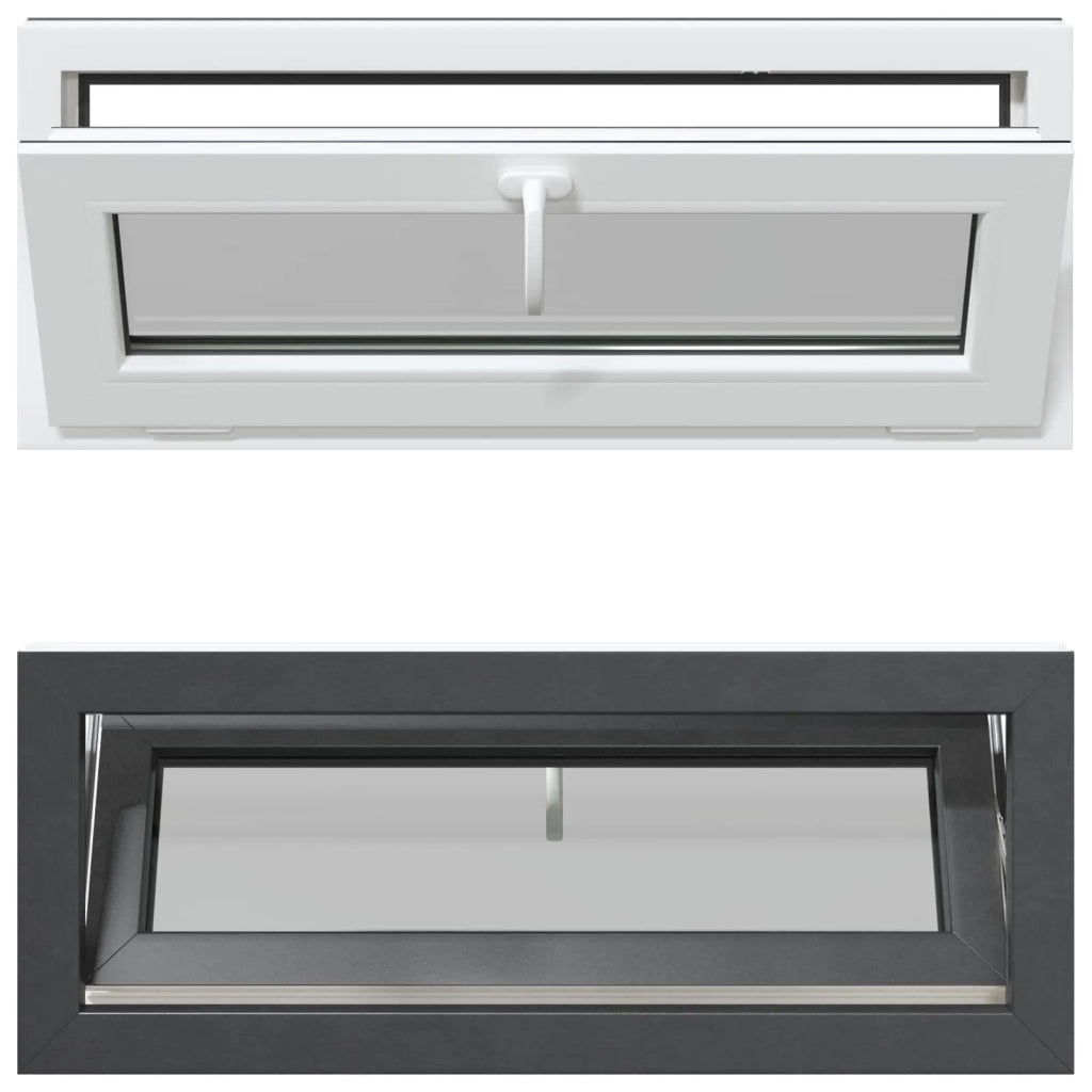Finestra per Soffitta RISOR 110 x 40 cm PVC e Vetro Antracite CFW6507386