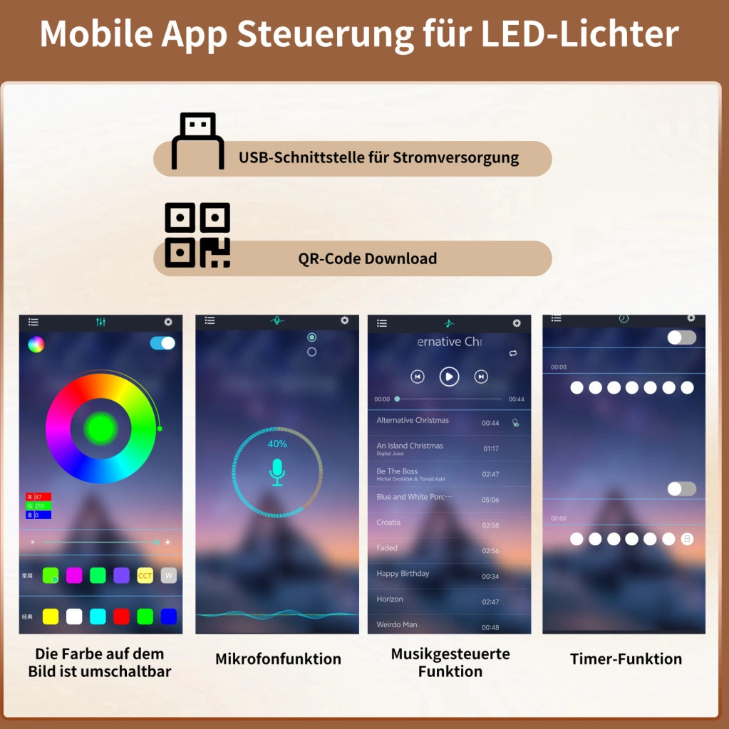Mobile alto multifunzione con LED e ante scorrevoli in vetro