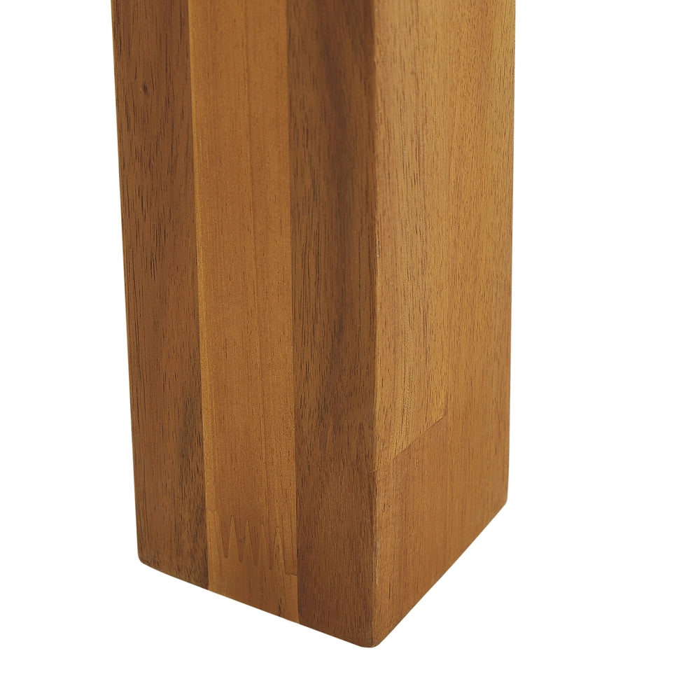 Lampada da tavolo da pranzo da giardino in legno massello di acacia 210 x 90 cm 8 posti rettangolare per interni ed esterni rustico
