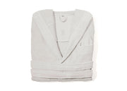 Accappatoio Con Cappuccio E Tasche In Spugna Mod. Joy Tinta Unita Perla - M-L - Perla