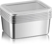 Set di 6 contenitori in acciaio inossidabile da 650 ml - Sicuri per forno, congelatore e lavastoviglie - BPA-free