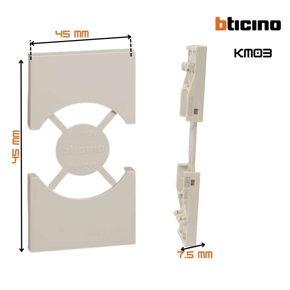 Cover bticino living now per prese standard p40 2 moduli varie finiture *** colore sabbia, confezione 1