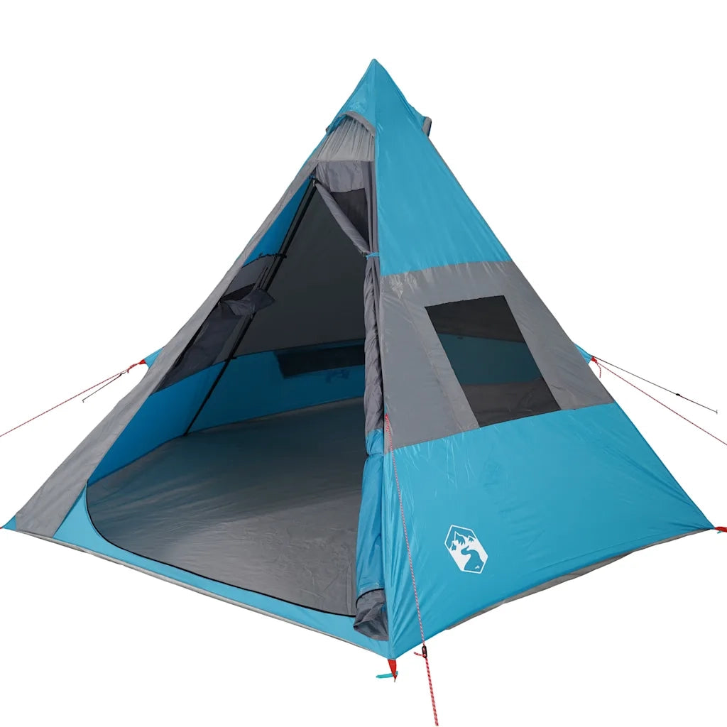 Tenda da Campeggio Tipi per 7 Persone Blu Impermeabile 94428