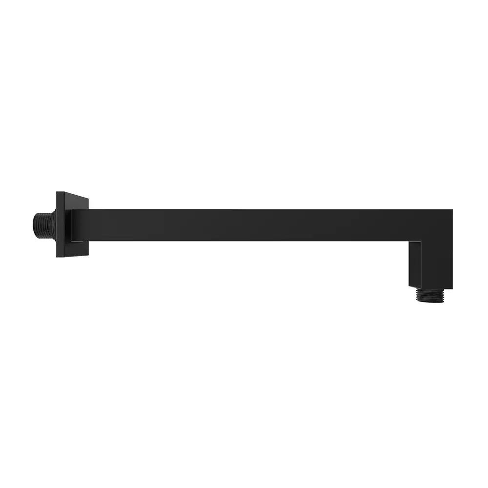 Braccio doccia a gomito in ottone nero opaco 30 cm