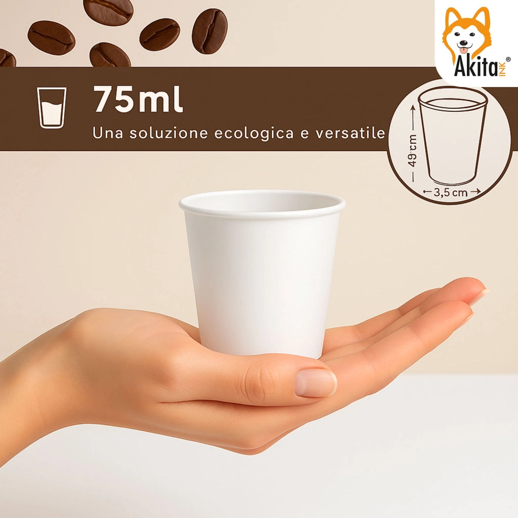 Akitaink Kit Caffe Eco 150 Pezzi Bicchieri Palette