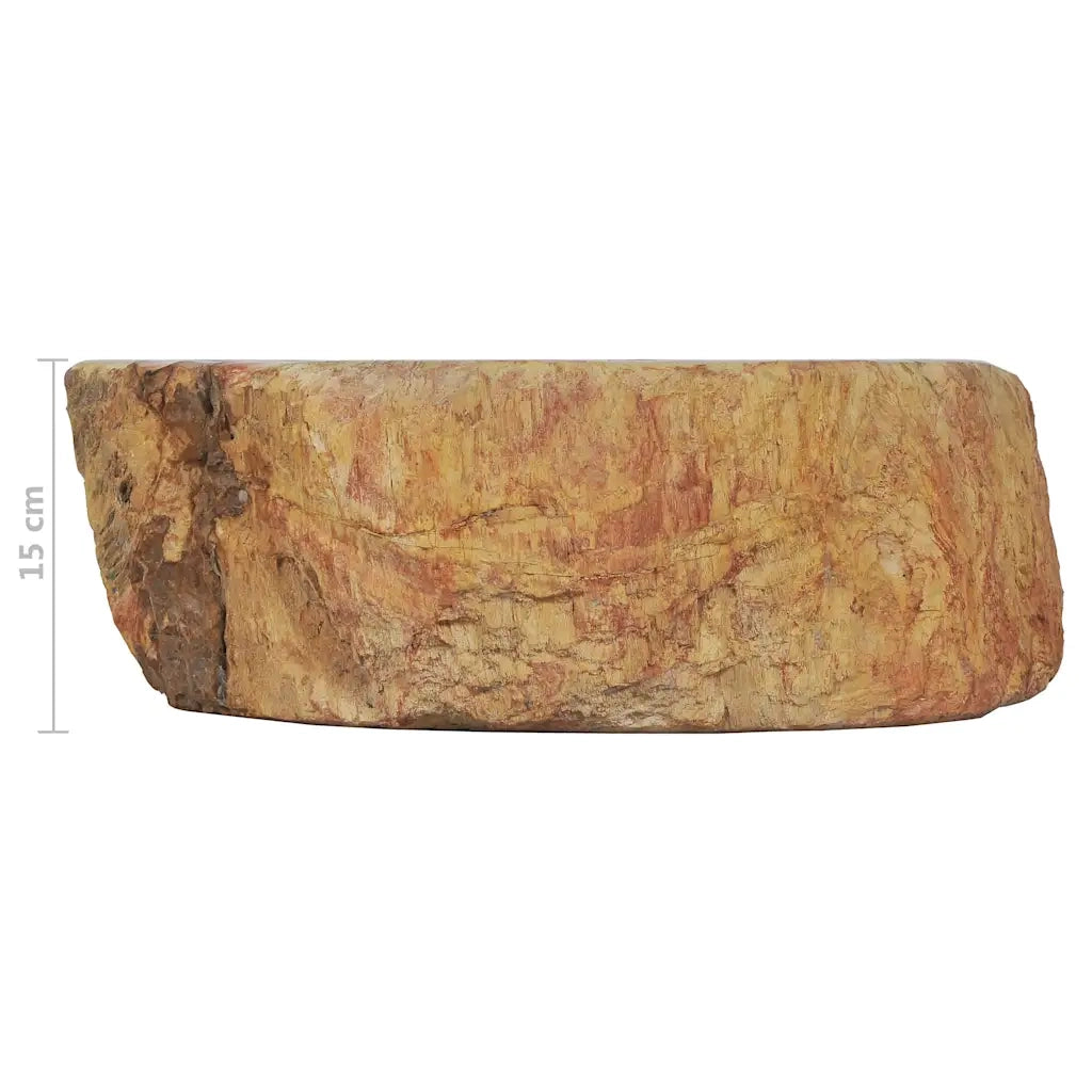 Lavandino 45x35x15 cm in Pietra Fossile Crema