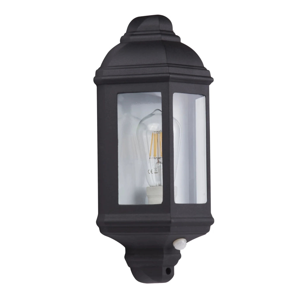 Applique Vintage-Decò Maine Alluminio Bianco Vetro Nero 1 Luce E27