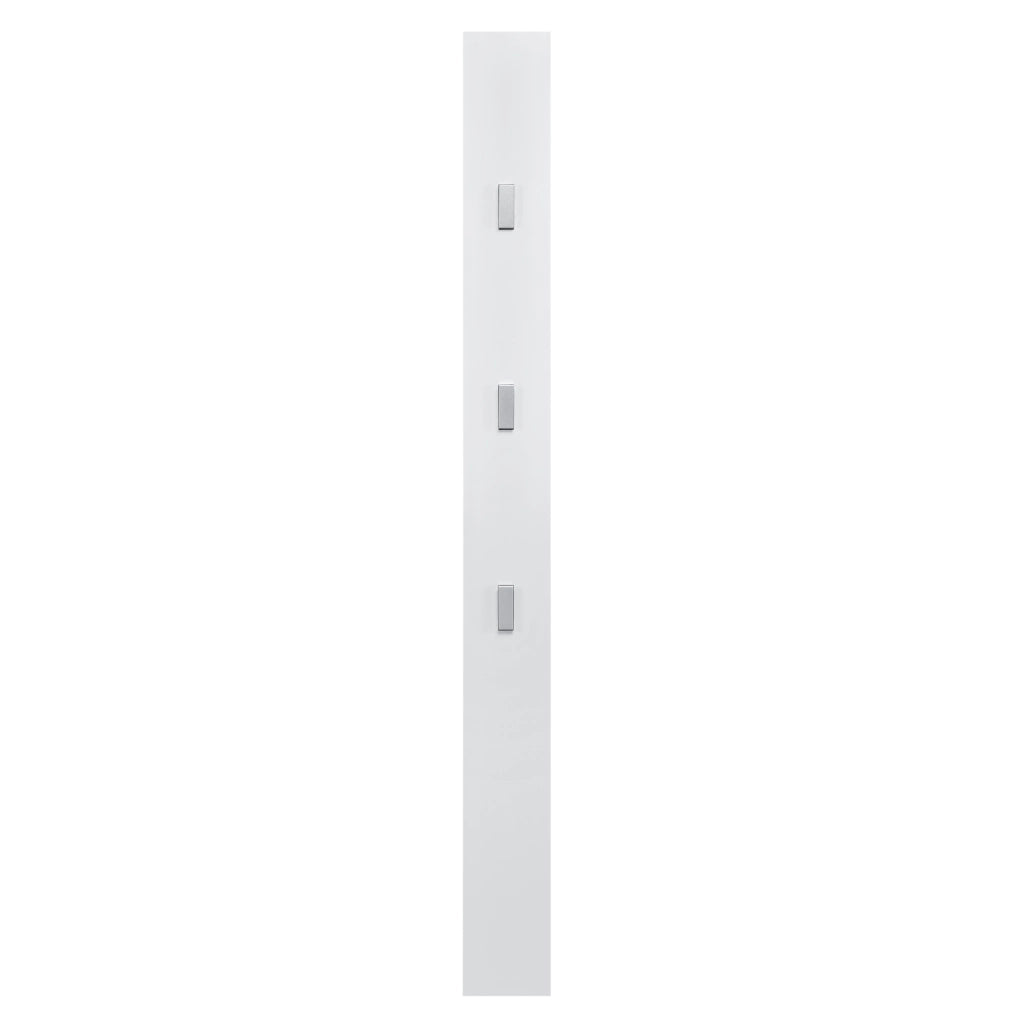 Appendiabiti da Parete Hansnes con 3 Ganci Pieghevoli 165 x 15 x 2,5 cm - Bianco [en.casa]