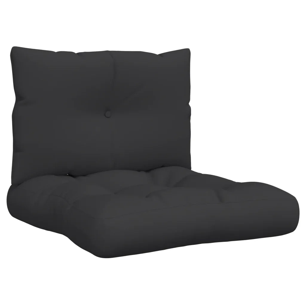 Cuscini per Pallet 2 pz Neri in Tessuto 360841