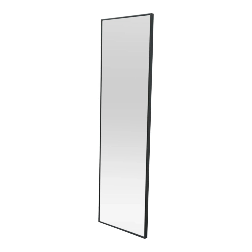 Specchio decorativo per porta dal design moderno 120 x 37 x 2 cm nero 03_0010150