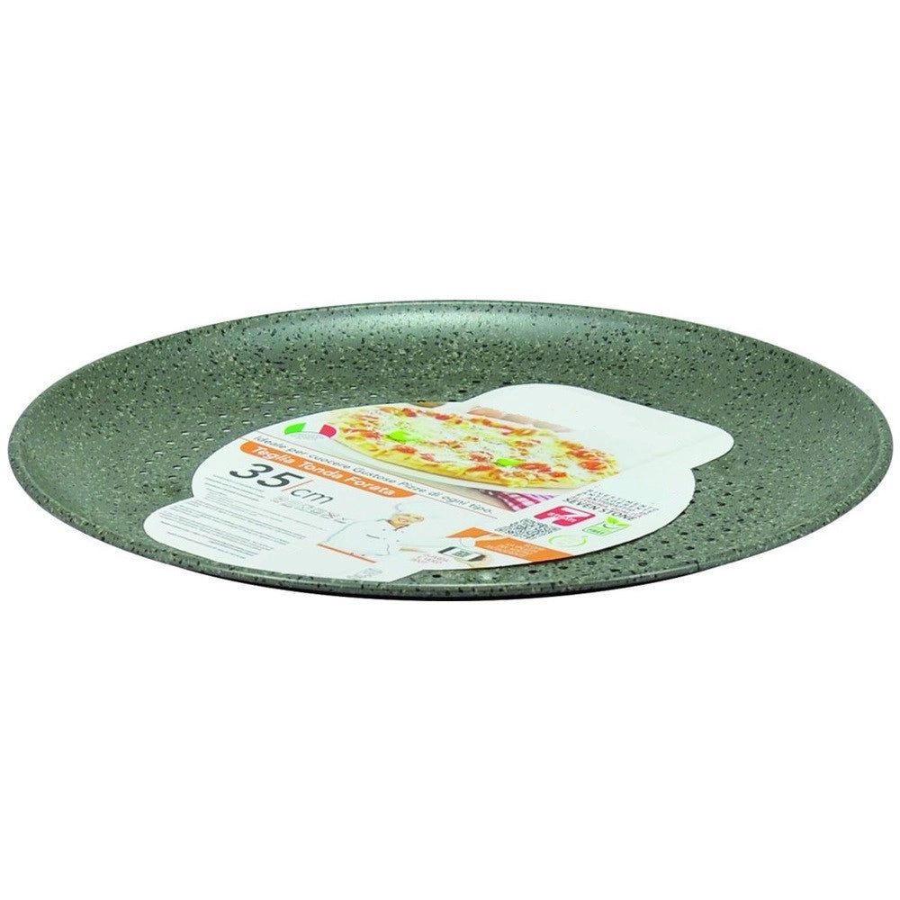 Trade Shop - Teglia Pizza Forata Ruoto In Alluminio Con Rivestimento Antiaderente In Varie Forme -