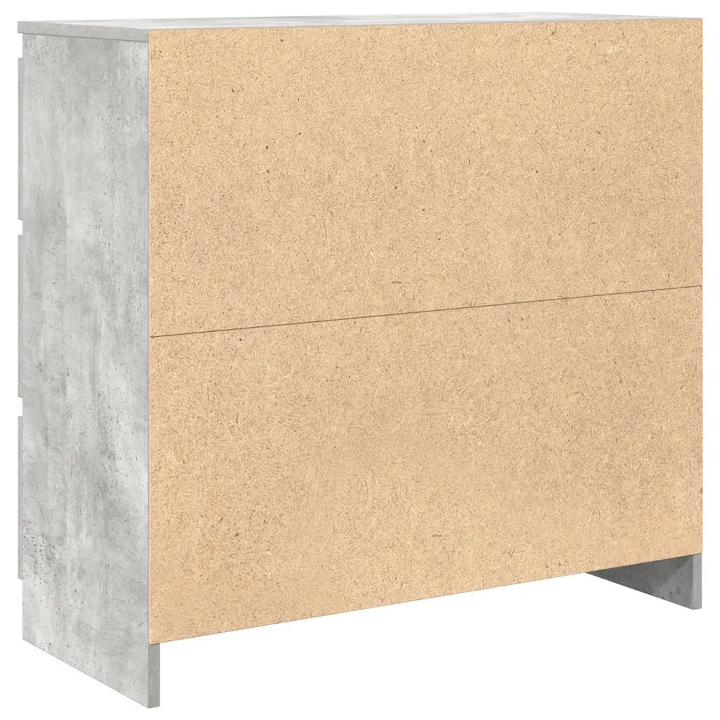 Credenza | Madia | Buffet da pranzo | Armadio da pranzo Grigio Cemento 80x35x76 cm in Legno Multistrato