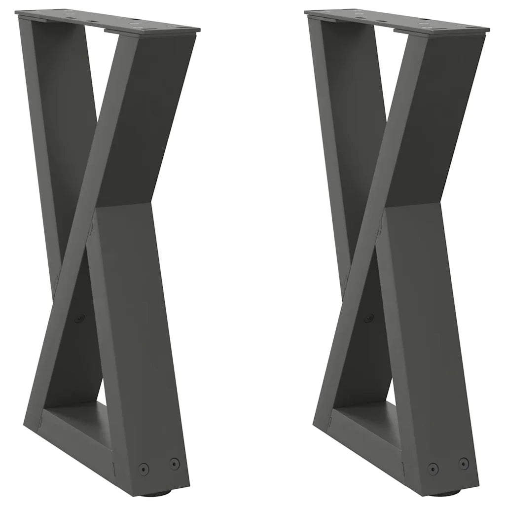 Gambe per Tavolino da Caffè 2 pz Antracite 28x(42-43,3) cm Acciaio 4012698