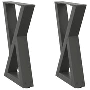Gambe per Tavolino da Caffè 2 pz Antracite 28x(42-43,3) cm Acciaio 4012698