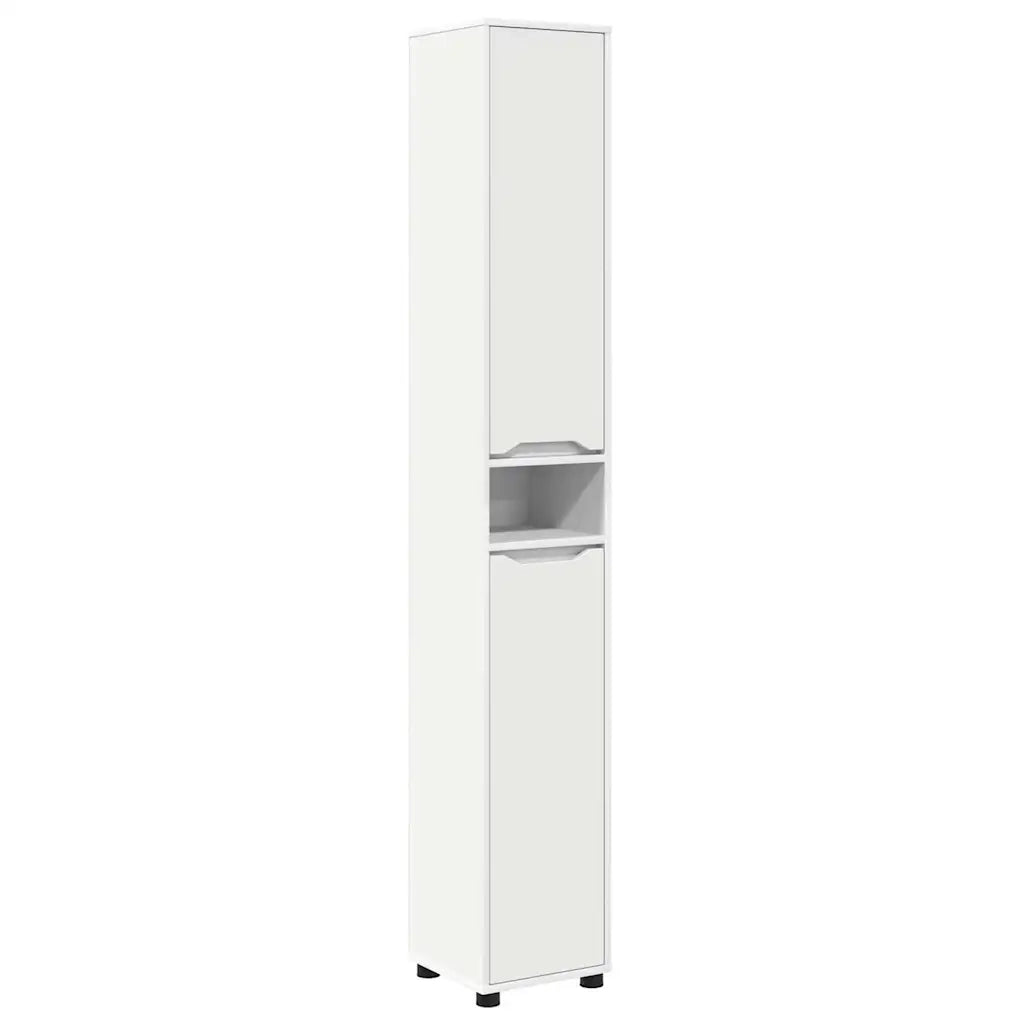 Set di mobili per il bagno 4 pcs Bianco Legno multistrato