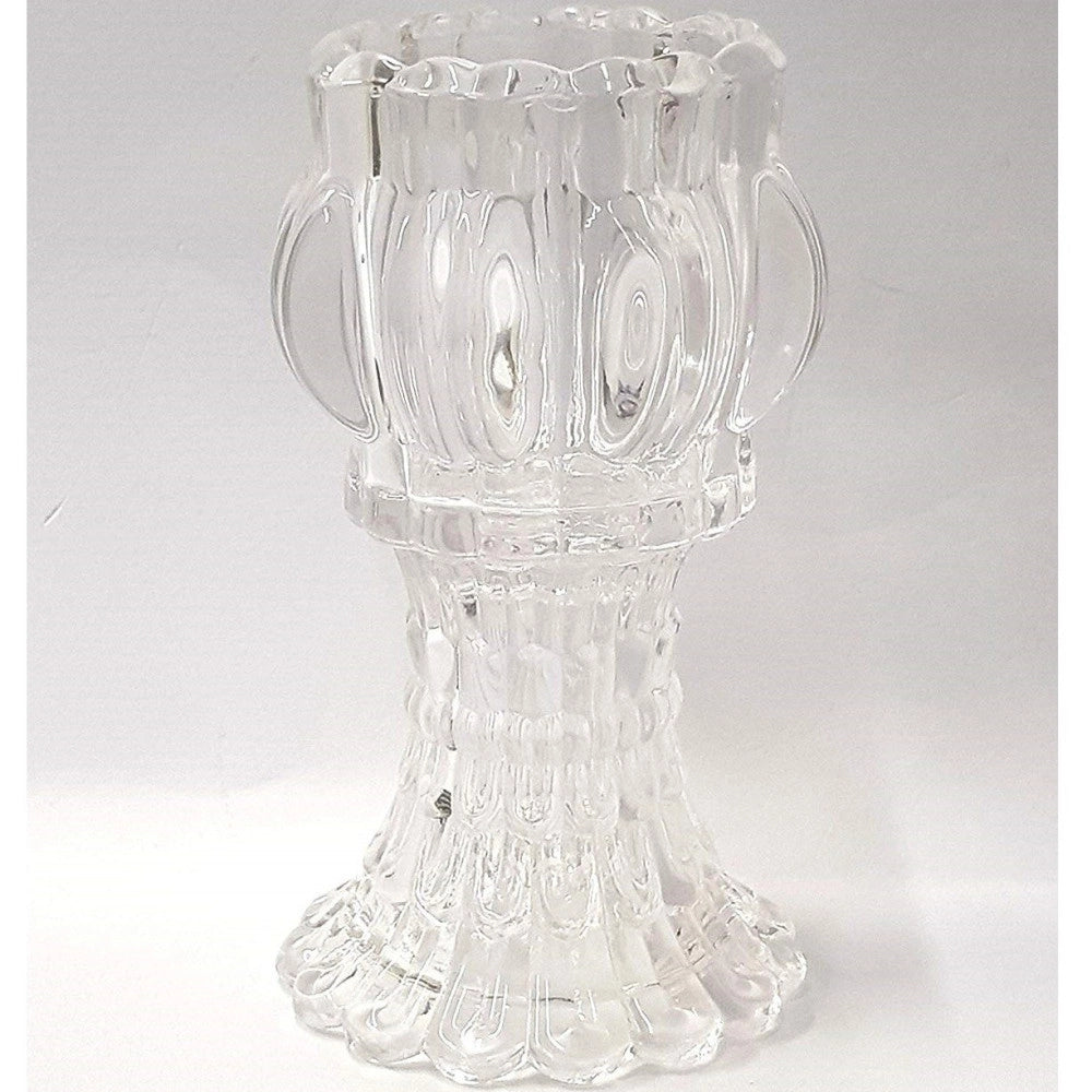Trade Shop - Candelabro Vetro Cc.2024 Trasparente Portacandela H 12cm Bomboniera Matrimonio -
