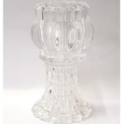 Trade Shop - Candelabro Vetro Cc.2024 Trasparente Portacandela H 12cm Bomboniera Matrimonio -