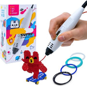 Kit di Avvio per Penna 3D con 4 Filamenti PLA - Incluso Libretto di Disegno e Colori su Numero DIY - Con Volumi