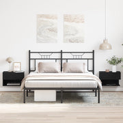 Armadi da comodino a muro  (Set di 2) - Legno ingegnerizzato rovere nero