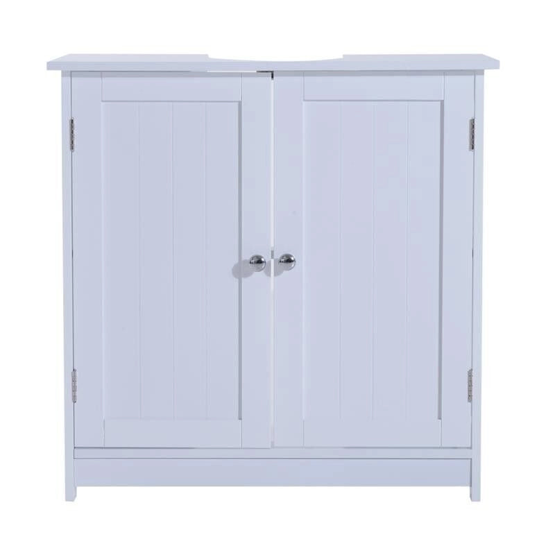 MOBILETTO SOTTOLAVELLO IN MDF PER BAGNO CON 2 ANTE 60X30X60 CM BIANCO