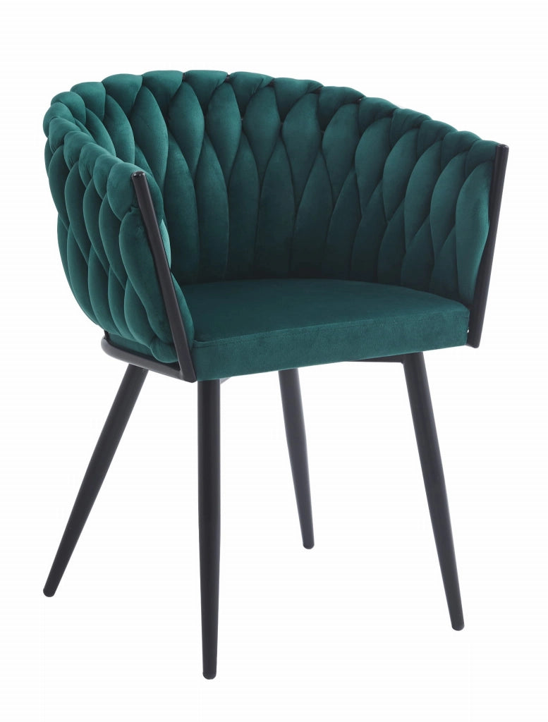 Sedia VALORA MAYAN - Ergonomica in velluto verde x 2