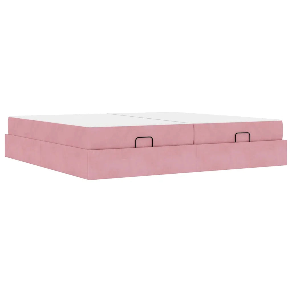 vidaXL Struttura del letto Rosa 200 x 200 cm Velluto