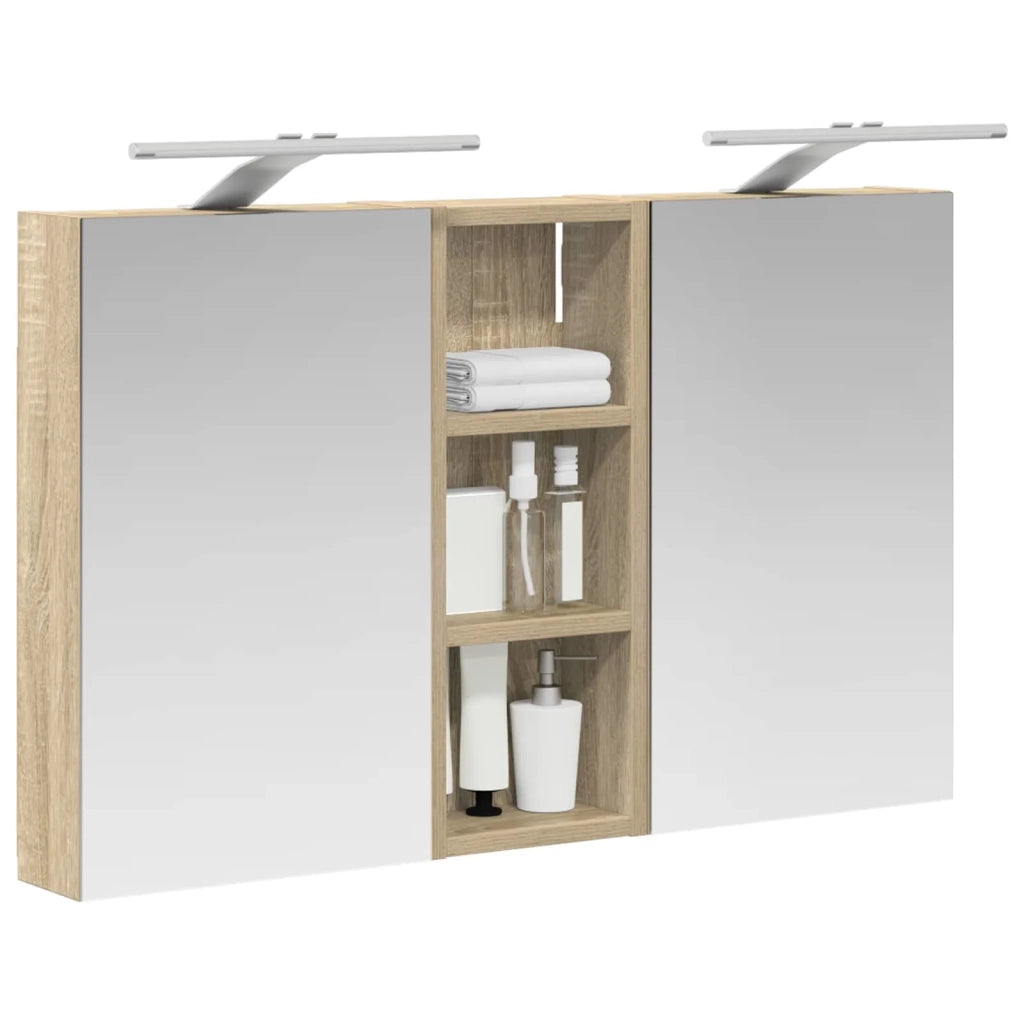 Set di Armadi da Bagno | Armadio da bagno con lo scaffale 3 pz 80 x 10,5 x 50 cm