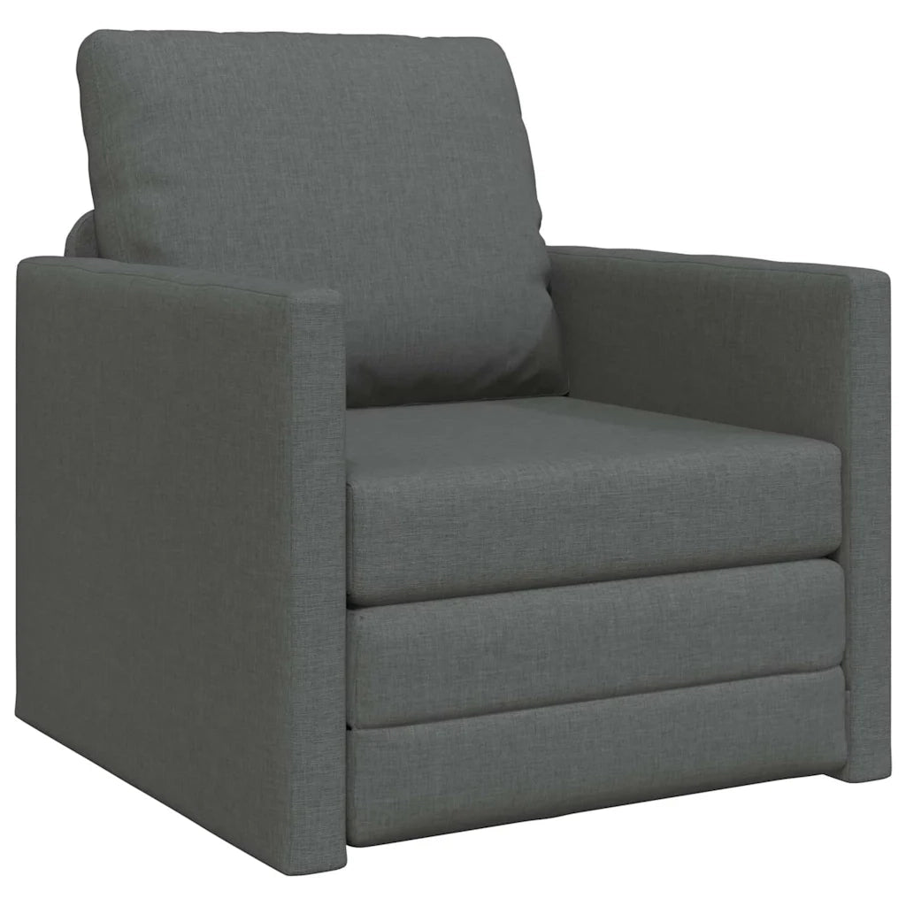 Divano letto-Sofa Letto-Daybed Grigio scuro 74 x 77 x 81 cm Tessuto