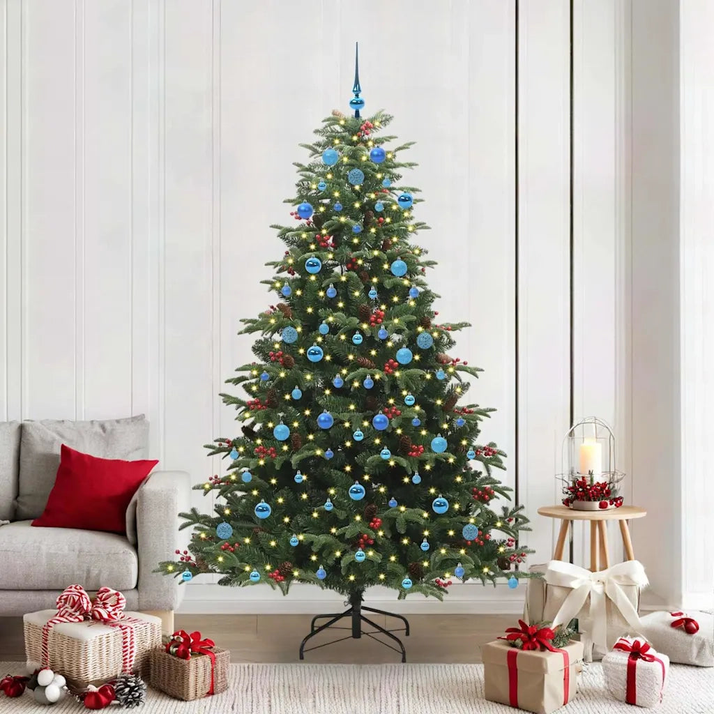Albero di Natale | Decorazioni natalizie artificiale con 300 LED Verde 210 cm