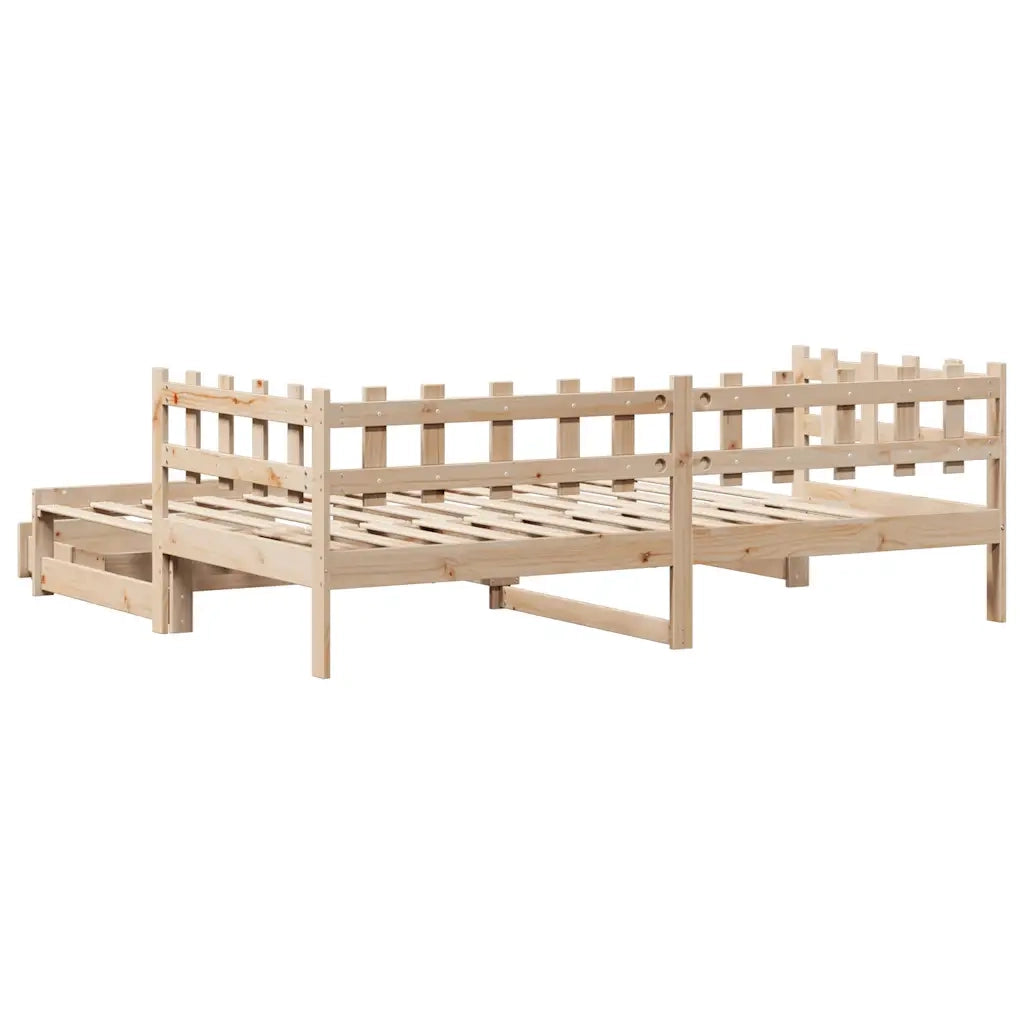 Divano Letto Estraibile con Cassetti senza Materasso 80x200 cm
